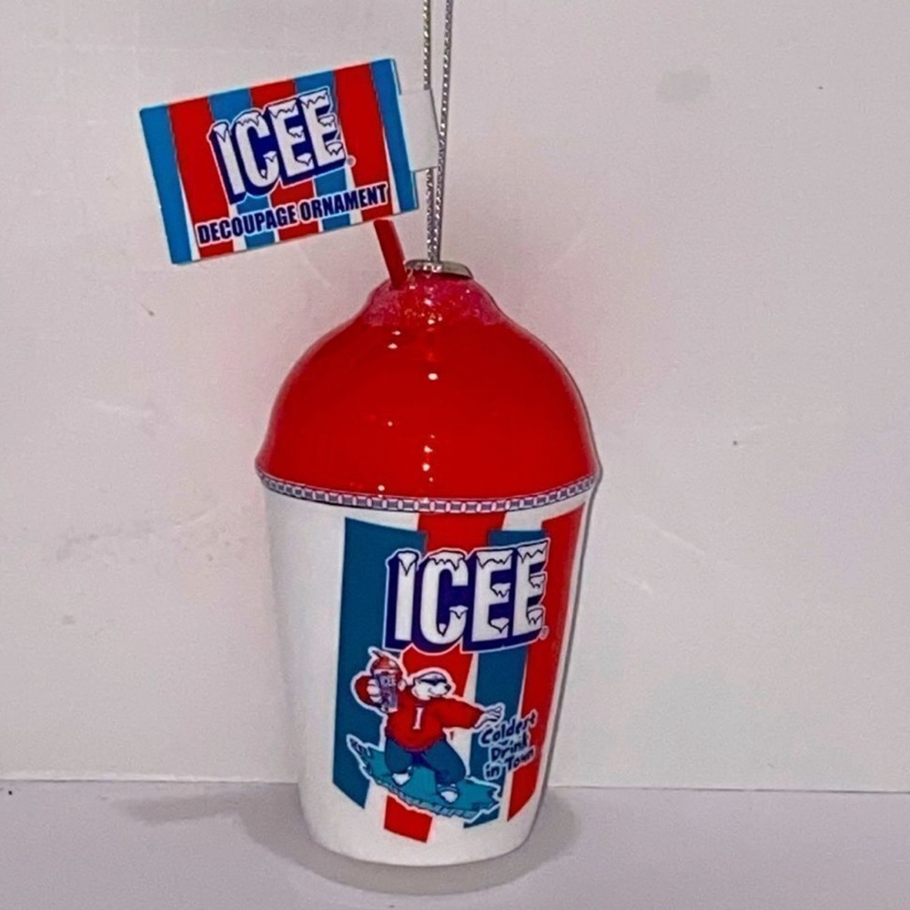 ICEE Cup Decoupage Ornament, 4.5" Multi-Color, Novelty Ornament NWT